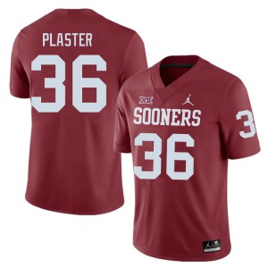 Mens Oklahoma #36 Josh Plaster Crimson Player Jerseys 391448-946