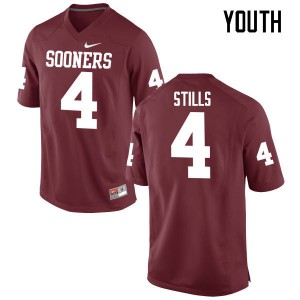 Youth Oklahoma Sooners #4 Kenny Stills Crimson Game High School Jerseys 860396-649