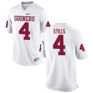 Mens OU Sooners #4 Kenny Stills White Game Stitched Jersey 393509-530