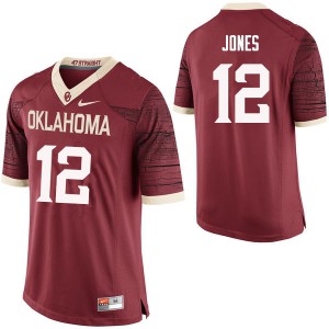 Mens Oklahoma Sooners #12 Landry Jones Crimson Limited NCAA Jersey 465283-337