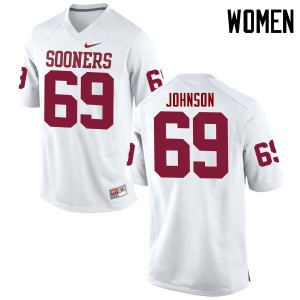 Women's Oklahoma Sooners #69 Lane Johnson White Game Football Jersey 659085-201