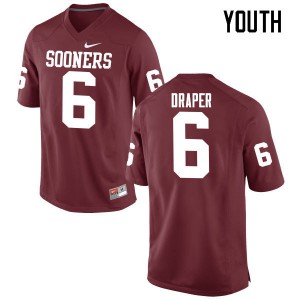 Youth OU #6 Levi Draper Crimson Game Player Jersey 747811-842
