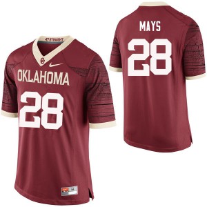 Mens Oklahoma #28 Michael Mays Crimson Limited University Jerseys 667578-592