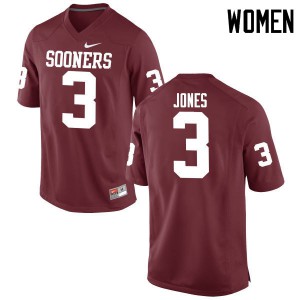Women's Oklahoma #3 Mykel Jones Crimson Game Football Jerseys 983386-982