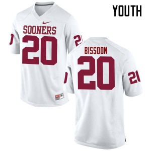 Youth Oklahoma Sooners #20 Najee Bissoon White Game Player Jerseys 192419-370