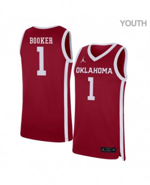 Youth Sooners #1 Frank Booker Red Home High School Jersey 835059-659
