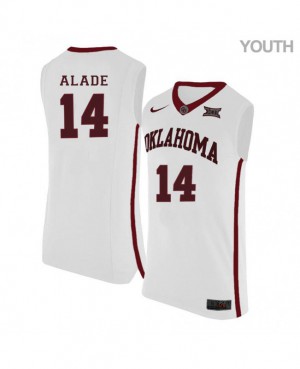 Youth Oklahoma Sooners #14 Bola Alade White Player Jersey 440421-231