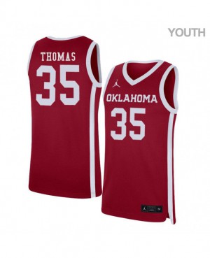 Youth Oklahoma Sooners #35 TaShawn Thomas Red Home Player Jerseys 314182-648