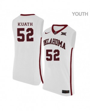Youth Oklahoma #52 Kur Kuath White Alumni Jerseys 881246-223