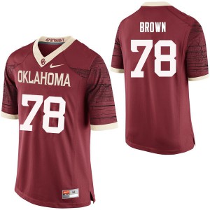 Men's Sooners #78 Orlando Brown Crimson Limited Football Jersey 547011-428