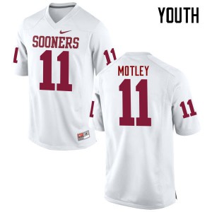 Youth Oklahoma #11 Parnell Motley White Game NCAA Jerseys 344255-232