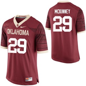Men's OU Sooners #29 Prentice McKinney Crimson Limited Stitched Jersey 426061-654