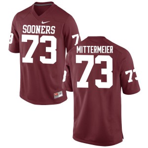 Men's Oklahoma Sooners #73 Quinn Mittermeier Crimson Game Football Jerseys 842982-243