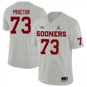 Men's OU Sooners #73 R.J. Proctor White Jordan Brand College Jersey 755502-314