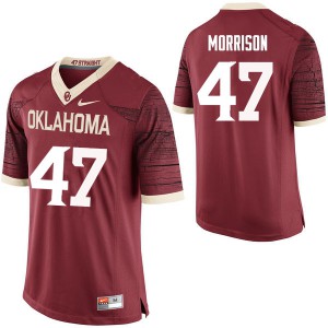 Mens Oklahoma #47 Reece Morrison Crimson Limited Alumni Jersey 427085-856
