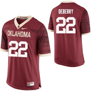 Men OU Sooners #22 Ricky DeBerry Crimson Limited NCAA Jersey 843485-190