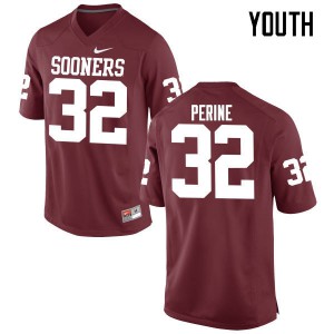 Youth Oklahoma Sooners #32 Samaje Perine Crimson Game Official Jersey 521223-283