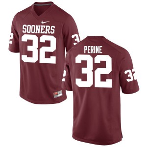 Mens Oklahoma Sooners #32 Samaje Perine Crimson Game Player Jersey 385674-308