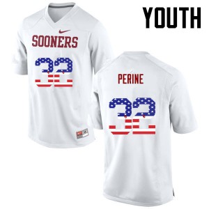 Youth Oklahoma #32 Samaje Perine White USA Flag Fashion Player Jerseys 510771-407