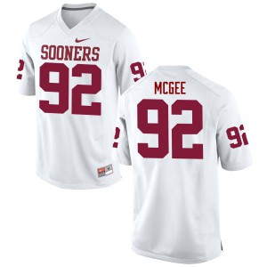 Mens Oklahoma Sooners #92 Stacy McGee White Game Alumni Jersey 555747-254
