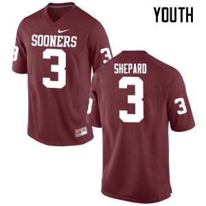 Youth Sooners #3 Sterling Shepard Crimson Game Official Jersey 218509-249