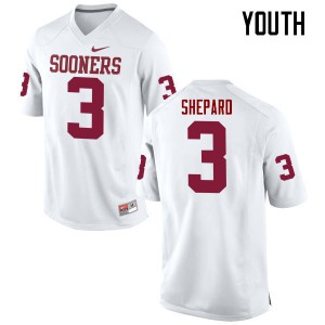 Youth Oklahoma #3 Sterling Shepard White Game High School Jerseys 876955-786