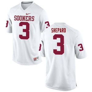 Mens Oklahoma Sooners #3 Sterling Shepard White Game University Jersey 565746-852