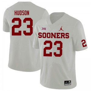 Mens OU Sooners #23 Todd Hudson White Jordan Brand Player Jersey 455580-689