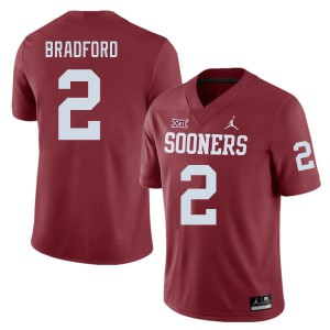 Men's Oklahoma Sooners #2 Tre Bradford Crimson NCAA Jerseys 720590-768
