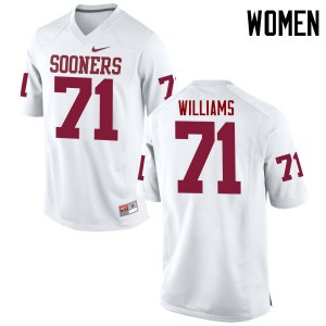 Women's Oklahoma #71 Trent Williams White Game University Jerseys 131660-884