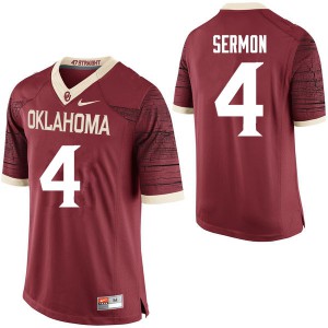Mens Oklahoma Sooners #4 Trey Sermon Crimson Limited Player Jersey 952346-512