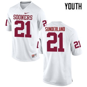 Youth OU #21 Will Sunderland White Game Football Jersey 444388-475