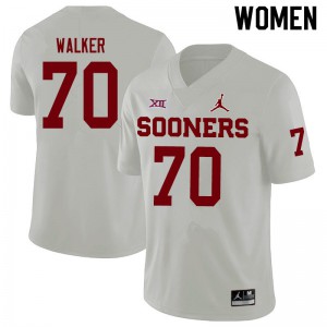 Women OU Sooners #70 Brey Walker White Jordan Brand NCAA Jersey 374019-607