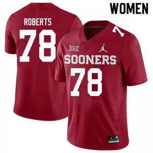Women Sooners #78 Bryce Roberts Crimson Jordan Brand High School Jersey 266254-967