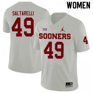 Women Sooners #49 Dane Saltarelli White Jordan Brand Player Jerseys 153320-906