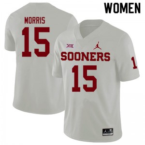 Womens Oklahoma Sooners #15 Jamal Morris White Jordan Brand Embroidery Jersey 660151-516
