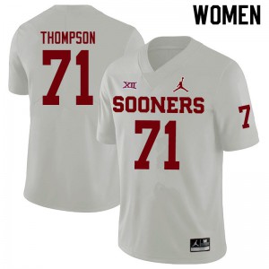 Womens OU #71 Michael Thompson White Jordan Brand Player Jersey 468628-398