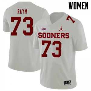 Women Oklahoma #73 Andrew Raym White Jordan Brand Official Jersey 248615-859