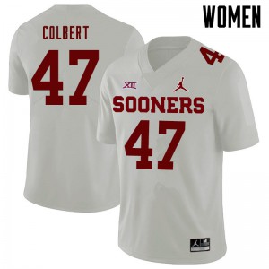 Women Sooners #47 Asa Colbert White Jordan Brand Alumni Jersey 640272-970