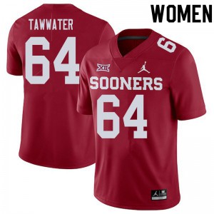 Womens Oklahoma #64 Ben Tawwater Crimson Football Jerseys 624035-551