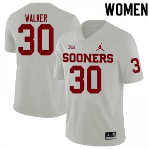 Women Oklahoma #30 Brynden Walker White College Jerseys 799048-309