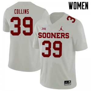 Womens Oklahoma Sooners #39 Doug Collins White Jordan Brand Stitch Jersey 831147-253