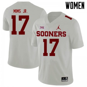 Womens OU #17 Marvin Mims White Jordan Brand NCAA Jerseys 477744-383