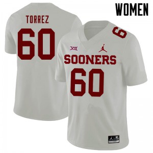 Women Sooners #60 Matt Torrez White Jordan Brand College Jersey 516553-702