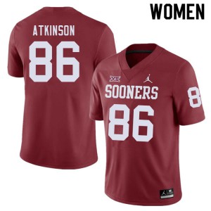 Women's OU #86 Colt Atkinson Crimson High School Jerseys 136260-635