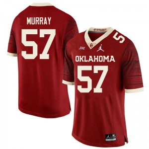 Women OU Sooners #57 Chris Murray Retro Red Throwback Official Jerseys 589201-175