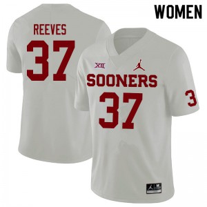 Women's OU #37 Easton Reeves White Jordan Brand NCAA Jersey 171587-507