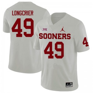 Women OU Sooners #49 Hunter Longcrier White Official Jerseys 777267-819