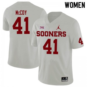 Women Sooners #41 Jake McCoy White Jordan Brand Embroidery Jerseys 870493-817