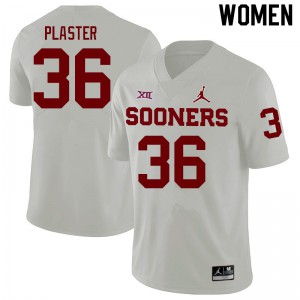 Womens OU Sooners #36 Josh Plaster White Alumni Jerseys 954165-350